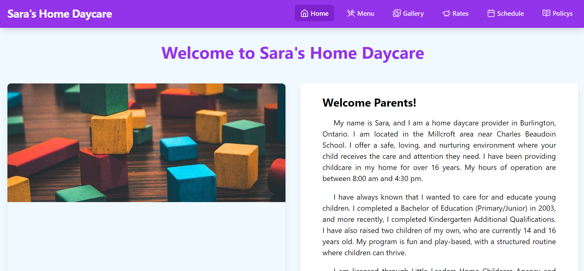 Saras Home Daycare